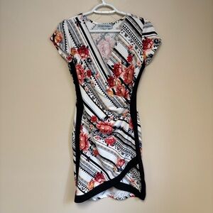 Almost Famous | Black and White Floral Dress